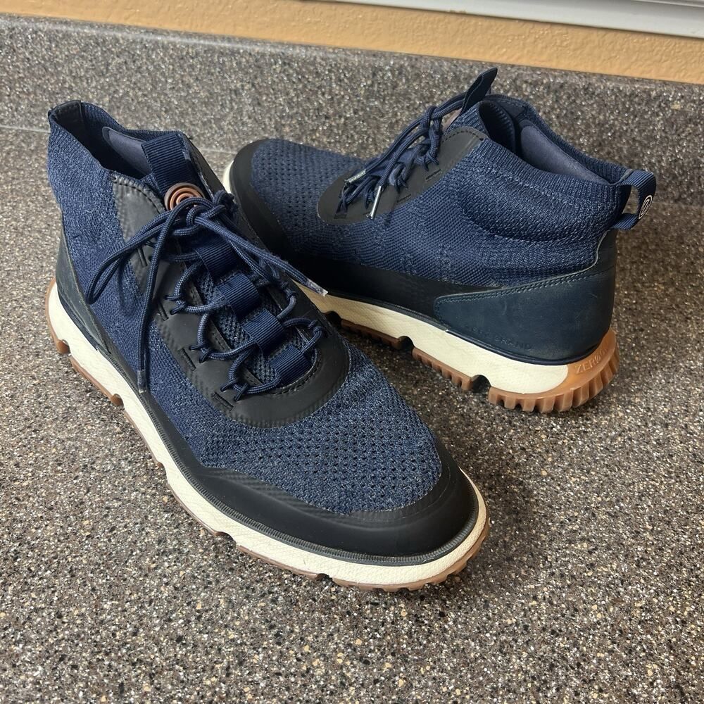 Cole Haan Grand 360 Mens Sz 12M Running Shoes Blue Mesh Lace Up High Top Sneaker